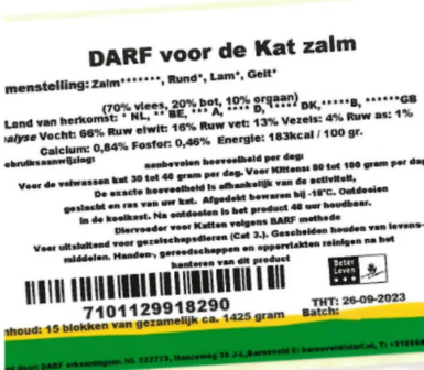 DARF voor de Kat Zalm