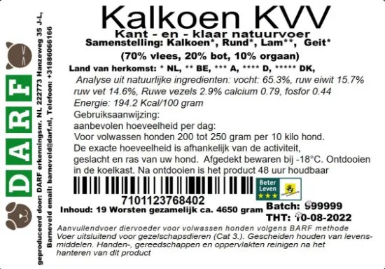 DARF Kalkoen