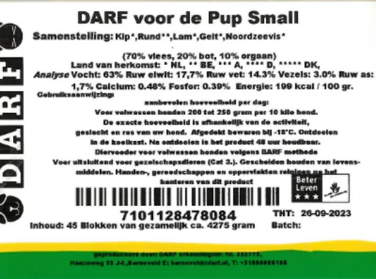 DARF voor de Puppy Small