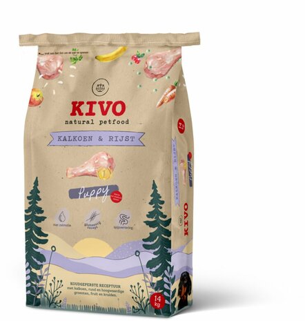 kivo Kalkoen & Rijst - Puppy - glutenvrij
