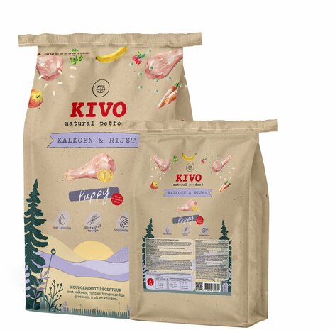kivo Kalkoen & Rijst - Puppy - glutenvrij